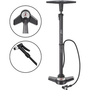 CRIVIT staande fietspomp met drukmeter - fietspompen - 11 bar - manometer