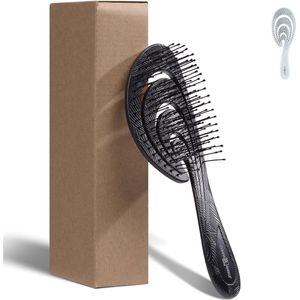 Chiara Ambra haarborstel antiklit dames en heren - Detangler brush - Stijlborstel voor krullen of steil haar - Golvende anti klit borstel - Wit
