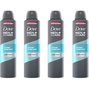 Dove Deo Spray XL - Clean Comfort - Voordeelverpakking 4 x 250 ml