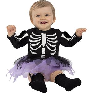 FUNIDELIA Skelet Kostuum voor baby - Maat: 92 - 97 cm - Zwart