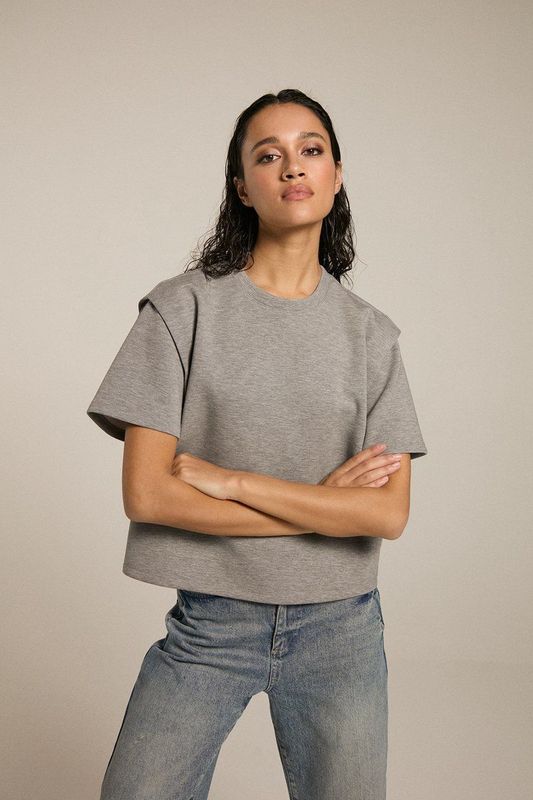 Homage - Top met Schouderdetail - Roze - Boxy Fit