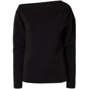 Selected Femme Tenny LS Draped Top Black