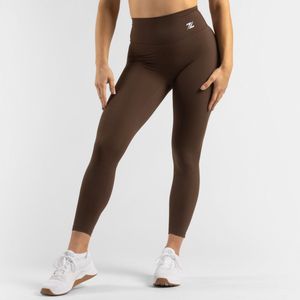 ZEUZ Sport Legging Dames High Waist - Sportkleding & Sportlegging Squat Proof voor Fitness & Crossfit - Hardloopbroek, Yoga Broek - 62% Recycled Nylon & 38% Elastaan - Bruin - Maat M