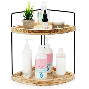 Provento - Badkamer Werkblad Hoek Organizer Plank - Opslag Rek voor Make-up, Keuken & Badkamer - Cosmetica, Make-up, Specerijen & Meer