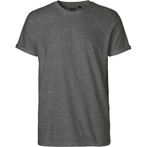 Men´s Roll Up Sleeve T-Shirt met ronde hals Dark Heather - 3XL