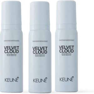 3 stuks - Keune - Velvet Cloud - Strong Volume Foam 75 ml