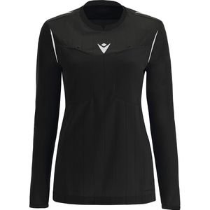 Macron Stephanie Scheidsrechtersshirt Lange Mouw Dames - Zwart / Wit | Maat: L