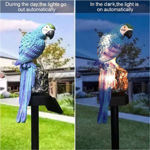 Xtraworks - buiten lamp - fakkel - werkt op zonne-energie - thema: blauwe Papagaai