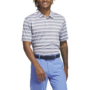 Adidas 2 Color Stripe Polo Met Korte Mouwen Grijs L