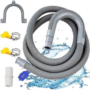 Afvoerslang - 2 Meter - Voor Vaatwasser - Diameter 20 mm - Inclusief Slangklemmen