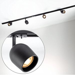 Modern 1-fase railsysteem van 1,5 meter met Day spots - plafond spots