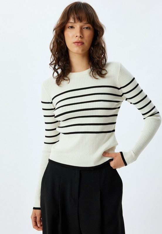 Koton - Trui - Zwart - Slanke Pasvorm - Lange Mouw