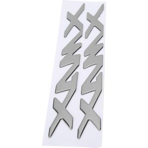 Motorfiets Embleem Stickers - 3-Dimensionale Decals - X-MAX XMAX 125 250 400 - Zilver .