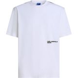 Karl Lagerfeld - Face Relaxed Fit - T-shirt - Wit