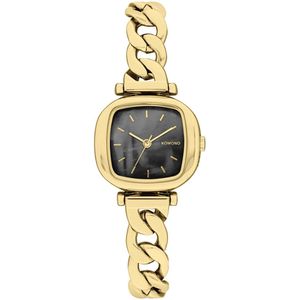 Komono Moneypenny Revolt Gold Black Horloge W1208 RVS Goudkleurig Zwart