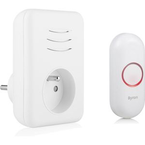 Byron - DBY-22313 - Draadloze Deurbel Set - Wit - Bereik 150 meter