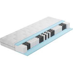 Pocketveringmatras 90 x 200 cm - Orthopedisch H4 - 7 zones - Öko-Tex gecertificeerd