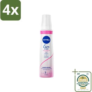 NIVEA - Haarschuim - Verzorging & Stevigheid Zachte Aanzet - 24 Uur Lang Bescherming - 250 ml - Voordeelverpakking - 4 stuks - Volume - Verzorging