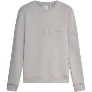 Antony Morato Trui Cotton Blend Slim Fit Crewneck Sweatshirt With Logo Mmfl01102 Fa150168 2043 Clay Mannen Maat - L