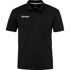Kempa Poly Poloshirt Zwart Maat 128