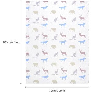Unyqoos® Superzachte en Veelzijdige Babydeken met Schattige Dierenpatronen voor Pasgeborenen en Peuters