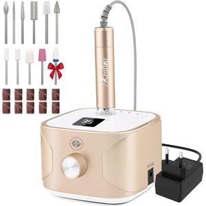 Professionele Elektrische Nagelfrees voor Gelnagels - 35.000 omw/min, 11-in-1 met LED-display en Pauzefunctie
