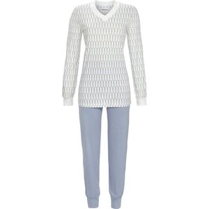 Stippen pyjama warm katoen - Wit - Maat - 36