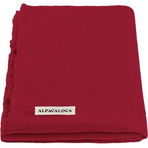 Alpaca Loca Enkelzijdige Sjaal - 200 x 30 cm - Donkerrood
