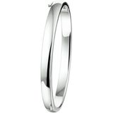 The Jewelry Collection Bangle Scharnier Bolle Buis 6 X 60 mm - Zilver Gerhodineerd