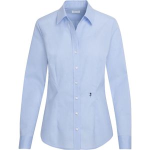 Seidensticker dames blouse slim fit - lichtblauw - Maat: 46