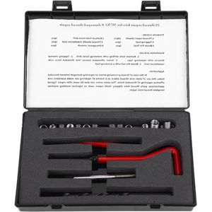 Allecto Plus - 25-delige schroefdraadreparatieset met M7 × 1 boor en SAE schroefreparatieset