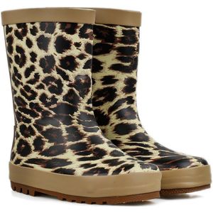 FashionBootZ regenlaarsjes leopard print bruin - beige-27.5