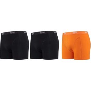 Lemon and Soda boxershorts 3-pak zwart en oranje L