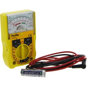 Profile Multimeter Analoog - Draaispoelinstrument - Gelijkrichtertype - Geel