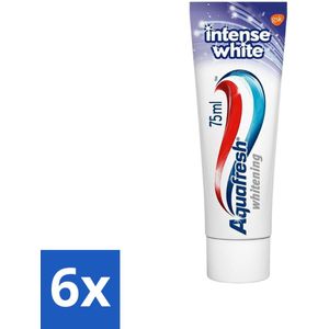 Aquafresh - Tandpasta - Intense White - Wittere Tanden - 75 ml - Voordeelverpakking - 6 stuks