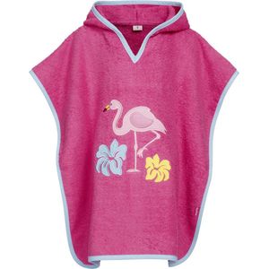 Playshoes - Poncho met capuchon voor kinderen - Flamingo - Roze - maat L