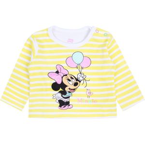 Gele baby Minnie Disney gestreepte blouse met lange mouwen