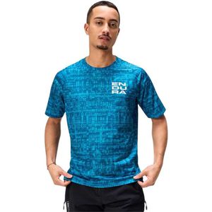Endura Grid Ltd Print Korte Mouw Enduro Trui Blauw XL Man