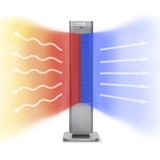 Clean Air Optima® CA-904G - 2in1 Design Ventilator Elektrische Kachel - Verwarmen en Koelen - Stoffilter - Draaicirkel (oscillatie): 80º - Digitale thermostaat instelbaar 15-35°C