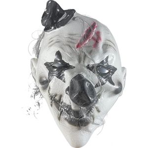 Fjesta Horror Clown Masker - Halloween Masker - Halloween Kostuum - Wit - Zwart - Latex - One Size