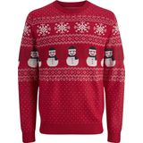 JACK & JONES kersttrui gebreid rood