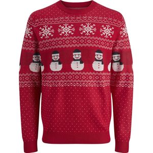 JACK & JONES kersttrui gebreid rood