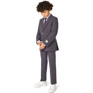 OppoSuits BOYS Charcool - Casual Jongens Pak - Kostuum - Inclusief Blazer, Stropdas en Pantalon - Maat EU 92/98