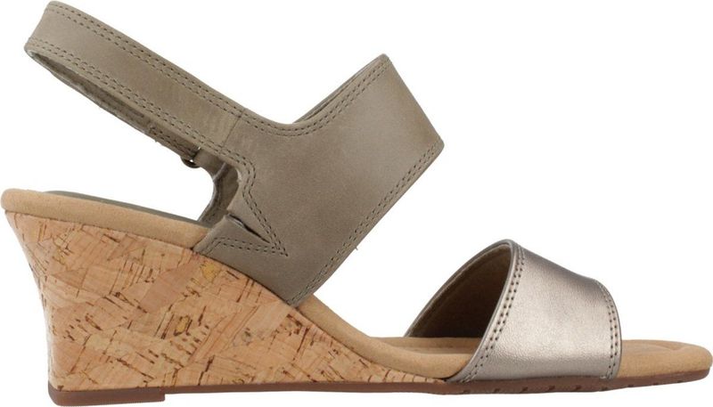 Clarks Kyarra Faye damessandalen, olijfleer, 36 EU, Olive Leather, 36 EU