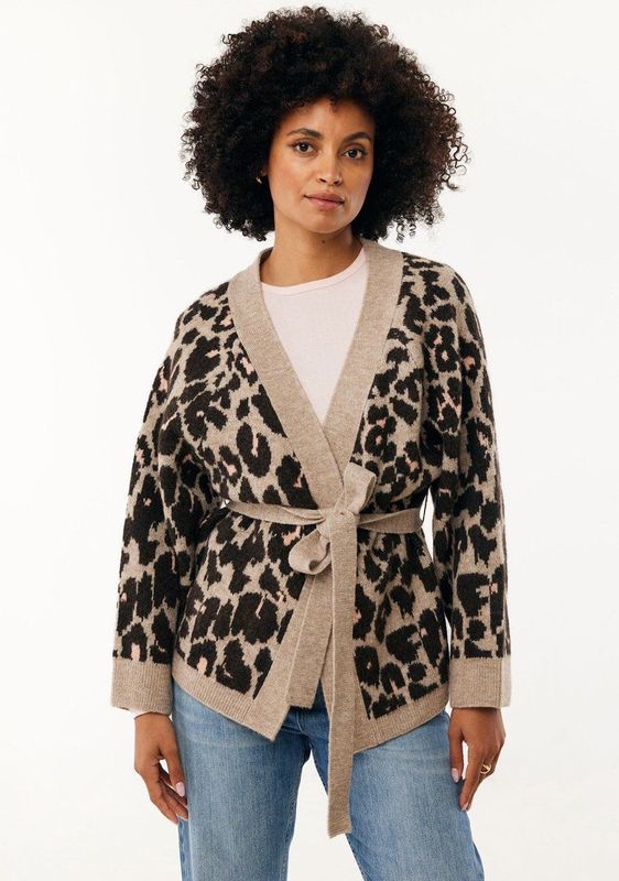 MEXX Kimono  beige / donkerbruin