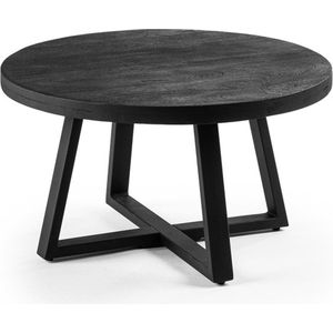 Salontafel Rond 60cm - Zwart Acaciahout - Amelie - Giga Meubel