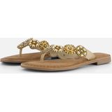 Lazamani Slippers beige Leer - Dames - Maat 42