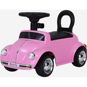 VW Beetle roze, loopauto met multimedia unit, USB en mp3 (FTF beetle)