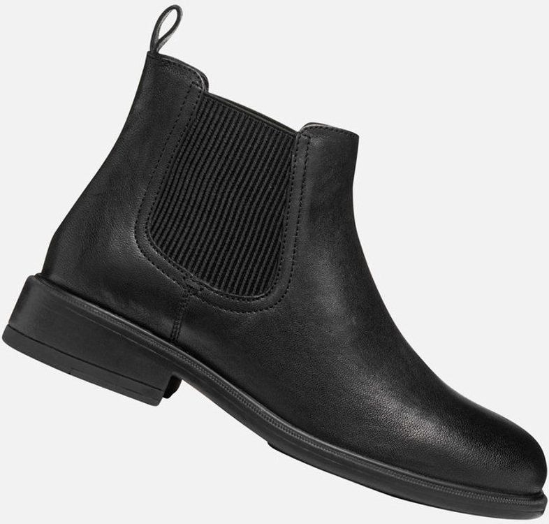 Geox - Catria - Enkellaarsjes - Zwart - Leren