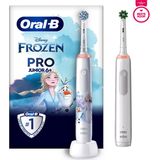Oral-B Pro Family Pack 1x Oral B Pro 3 3000 White + 1x Oral B Junior Frozen - Elektrische tandenborstel duo